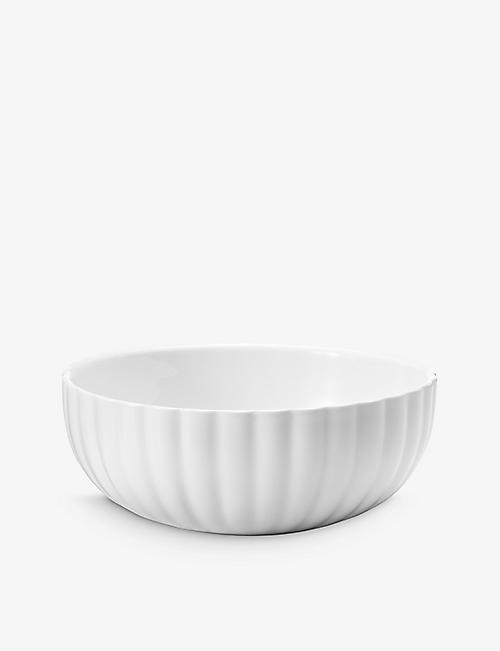 GEORG JENSEN: Bernadotte grooved porcelain bowl 5.8cm