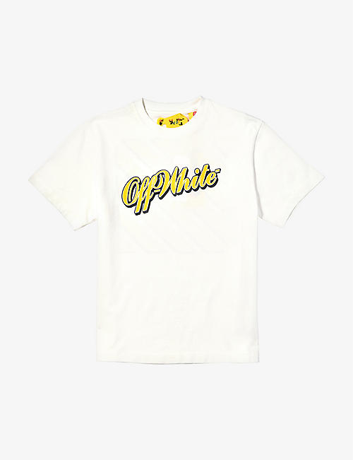 OFF-WHITE C/O VIRGIL ABLOH: Baseball brand-print cotton-jersey T-shirt 4-12 years