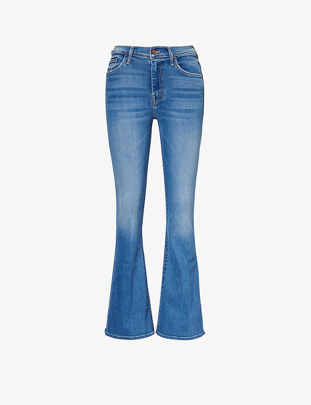 Mother Womens Layover The Weekender Flared-leg Mid-rise Jeans