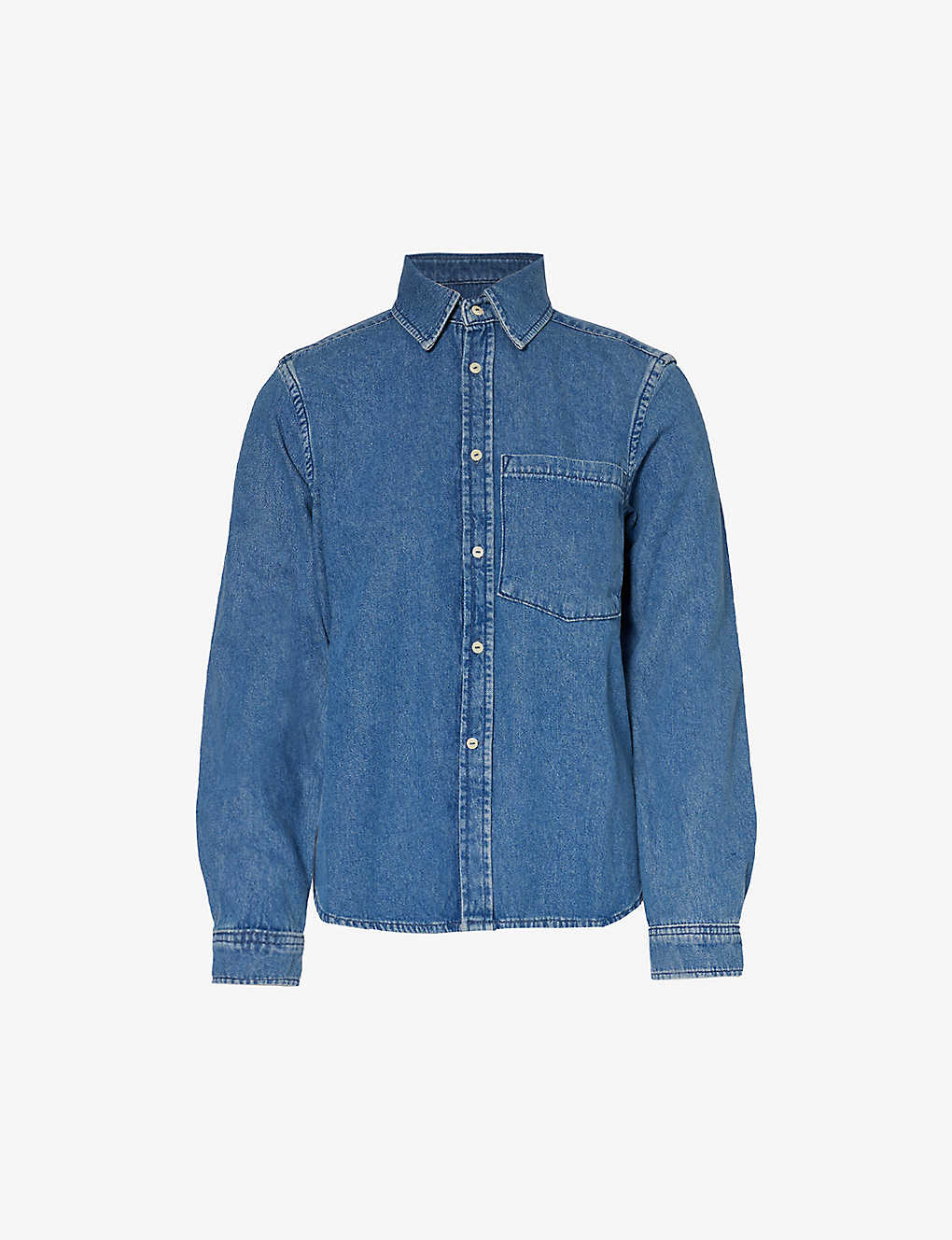 With Nothing Underneath Denim The Classic Shirt In Blue
