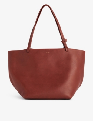 The row park online leather tote