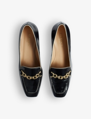 LK BENNETT: Johanna snaffle-embellished patent-leather court shoes