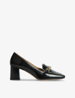 LK BENNETT: Johanna snaffle-embellished patent-leather court shoes
