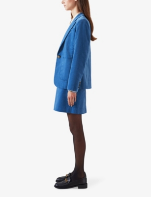 LK BENNETT: Deborah jet-pocket stretch-cotton corduroy mini skirt