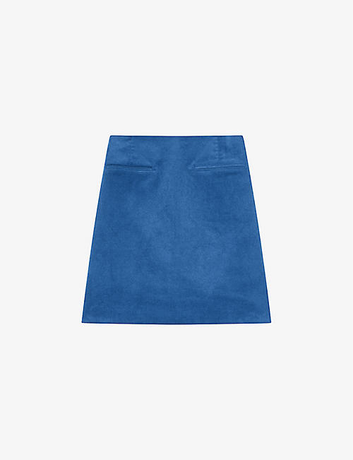 LK BENNETT: Deborah jet-pocket stretch-cotton corduroy mini skirt