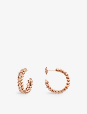 CARTIER: Clash de Cartier 18ct rose-gold and 0.51ct brilliant-cut diamond earrings