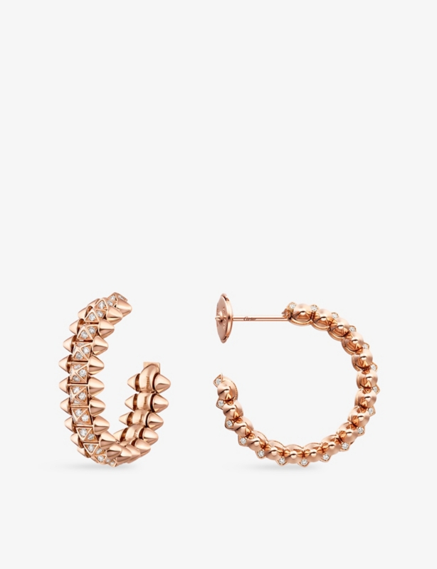 Clash de Cartier 18ct rose-gold and 0.51ct brilliant-cut diamond earrings