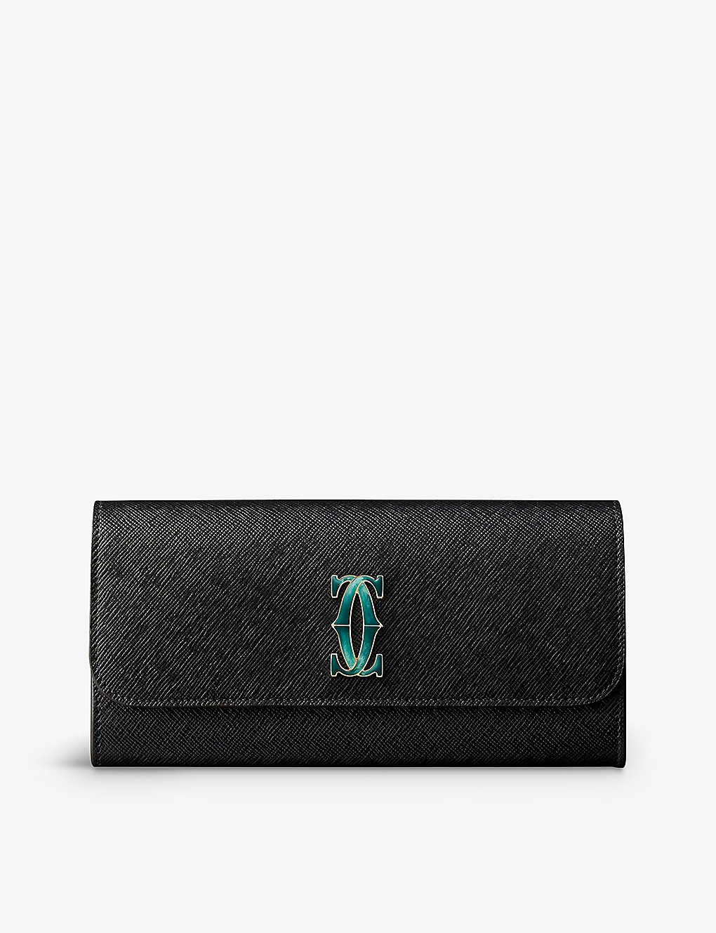 Cartier Womens Black Double C De Leather Wallet