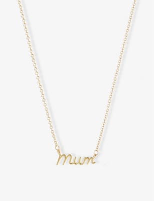 The Alkemistry Womens Yellow Gold Mum 18ct Yellow-gold Necklace
