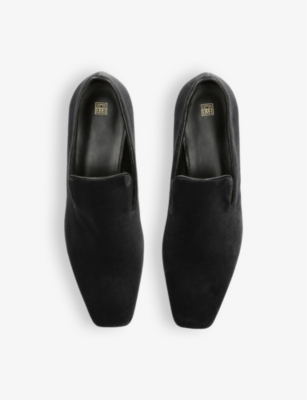 Shop Totême Toteme Women's Grey/dark Venetian Suede Loafers