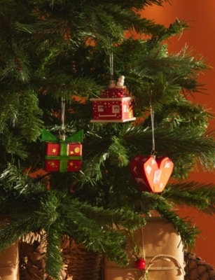 ALESSI: Amore Al Cubo Glass Christmas Decoration 6.5cm