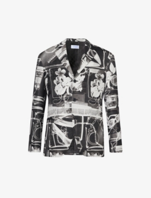 OFF-WHITE C/O VIRGIL ABLOH: X-Ray Buffalo graphic-print regular-fit jacket