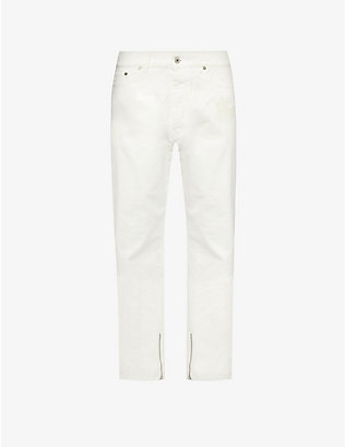 OFF-WHITE C/O VIRGIL ABLOH: 90s Logo Skate straight-leg mid-rise stretch-denim jeans