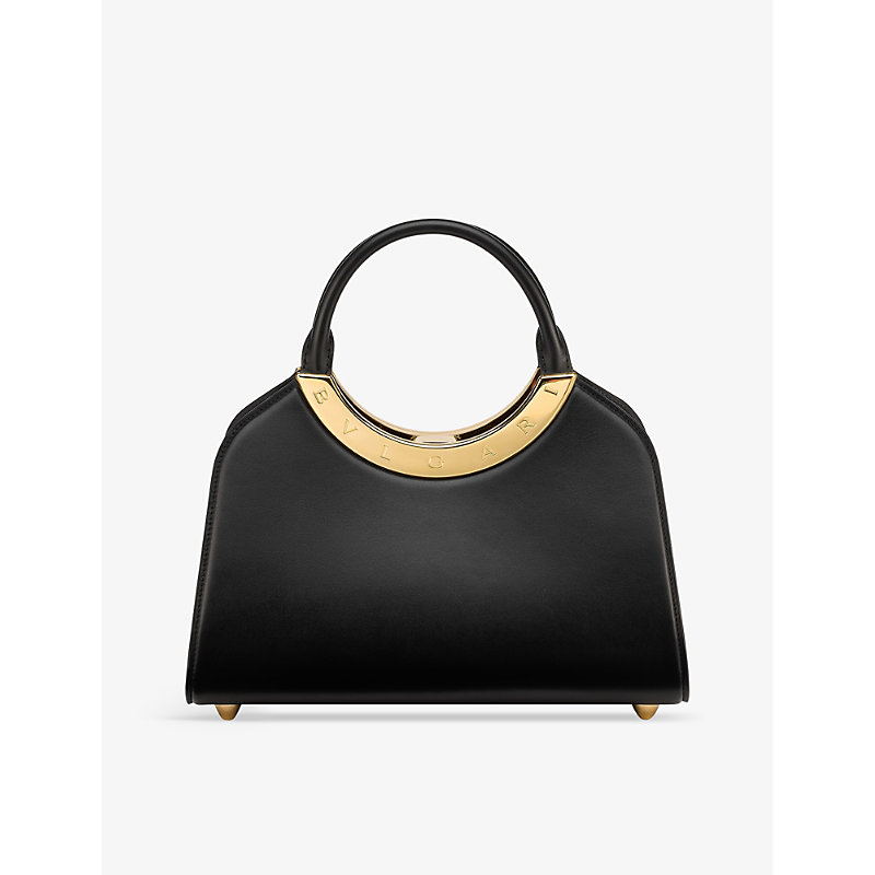 Bvlgari Womens Black Roma Medium Leather Top-handle Bag