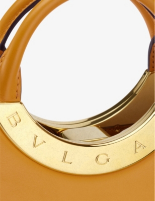 Bvlgari Womens Yellow Roma Small Leather Top-handle Bag In Yellow