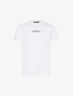 DSQUARED2: Brand-print crewneck regular-fit cotton-jersey T-shirt