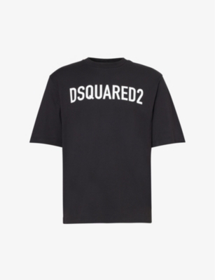 DSQUARED2: Brand-print crewneck regular-fit cotton-jersey T-shirt