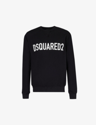 Dsquared2 Minimal Black Roundneck Sweatshirt In Black