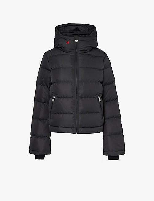 PERFECT MOMENT: Polar Flare hooded shell-down jacket