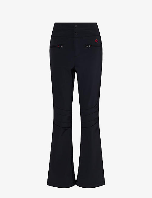 PERFECT MOMENT: Aurora flared-leg mid-rise stretch-woven trousers