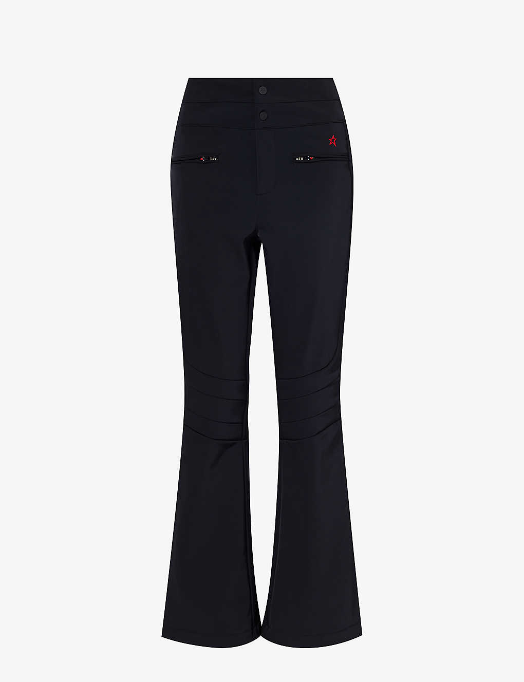 Perfect Moment Womens Black Aurora Flared-leg Mid-rise Stretch-woven Trousers