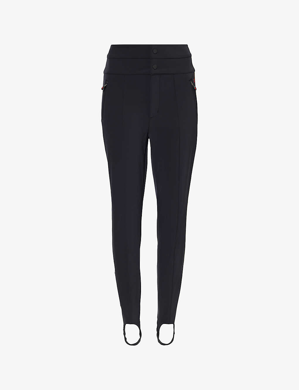 Perfect Moment Womens Black Aurora Brand-embroidered Slim-leg High-rise Shell Ski Trousers