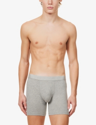 Shop Sunspel Elasticated-waistband In Grey Melange