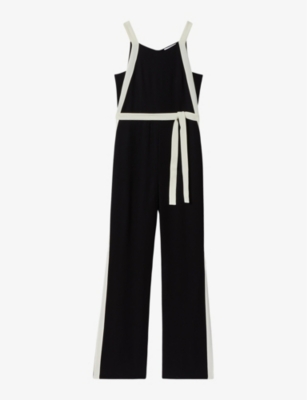 Reiss Salma Colorblock Jumpsuit In Black