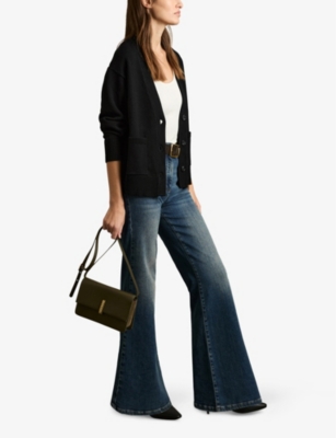 REISS: Harper patch-pocket knitted cardigan