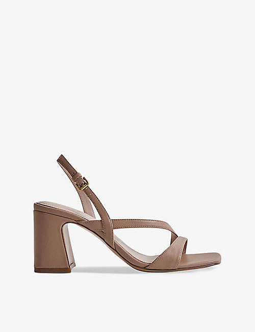 REISS: Alice block-heel leather sandals