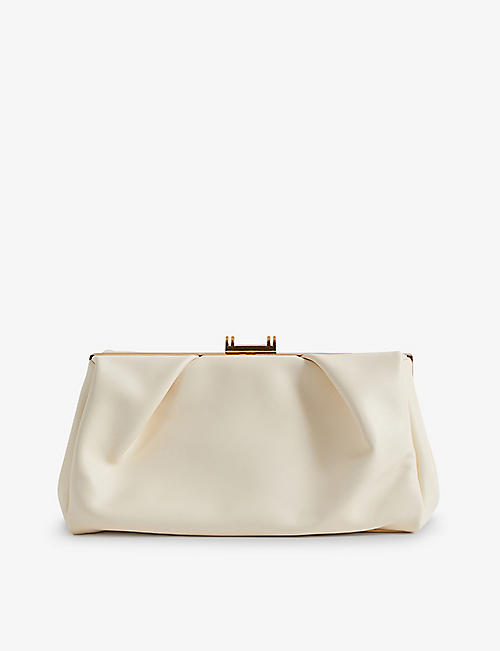 REISS: Madison leather clutch bag