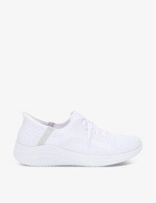 Shop Skechers Women's White Ultra Flex 3.0 Woven Low-top Trainers