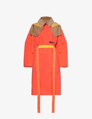 BARBOUR X ROKSANDA: Barbour International x ROKSANDA Vita contrast-collar coated-cotton trench coat