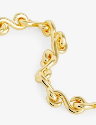 Shop Moya Womens Gold Julie Yellow Gold-plated Brass Bracelet