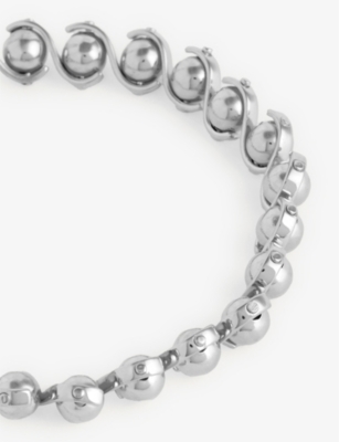Shop Moya Amandine Rhodium-plated Brass Bracelet In Silver