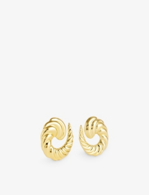 Shop Moya Womens Gold Camila 18ct Yellow-gold Plated Brass Earrings