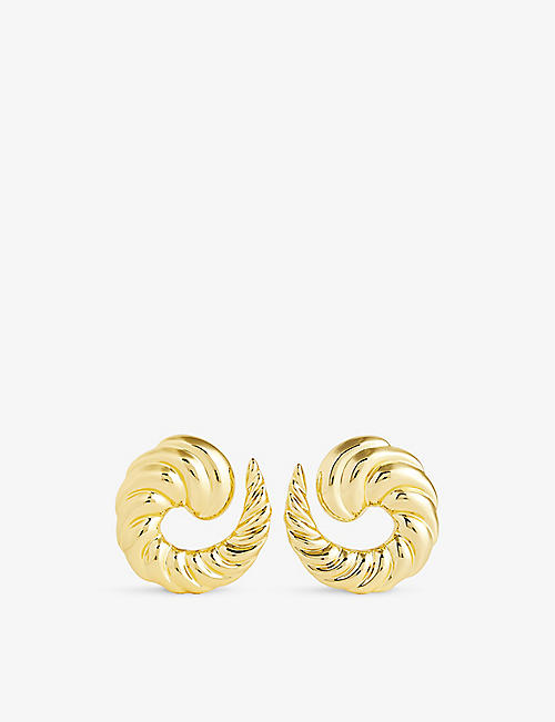 MOYA: Camila 18ct yellow-gold plated brass earrings