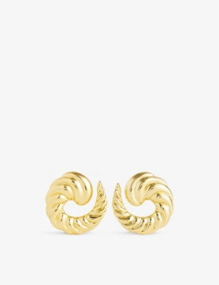 Moya Womens Gold Camila 18ct Yellow-gold Plated Brass Earrings