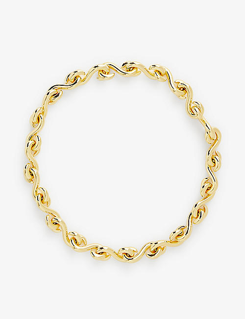 MOYA: Jolene yellow-gold plated brass necklace