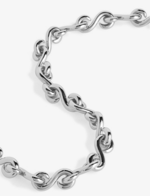 Shop Moya Jolene Rhodium-plated Brass Necklace In Silver