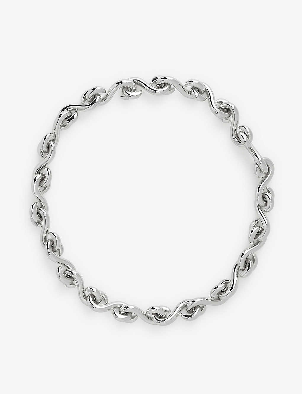 Moya Womens Silver Jolene Rhodium-plated Brass Necklace