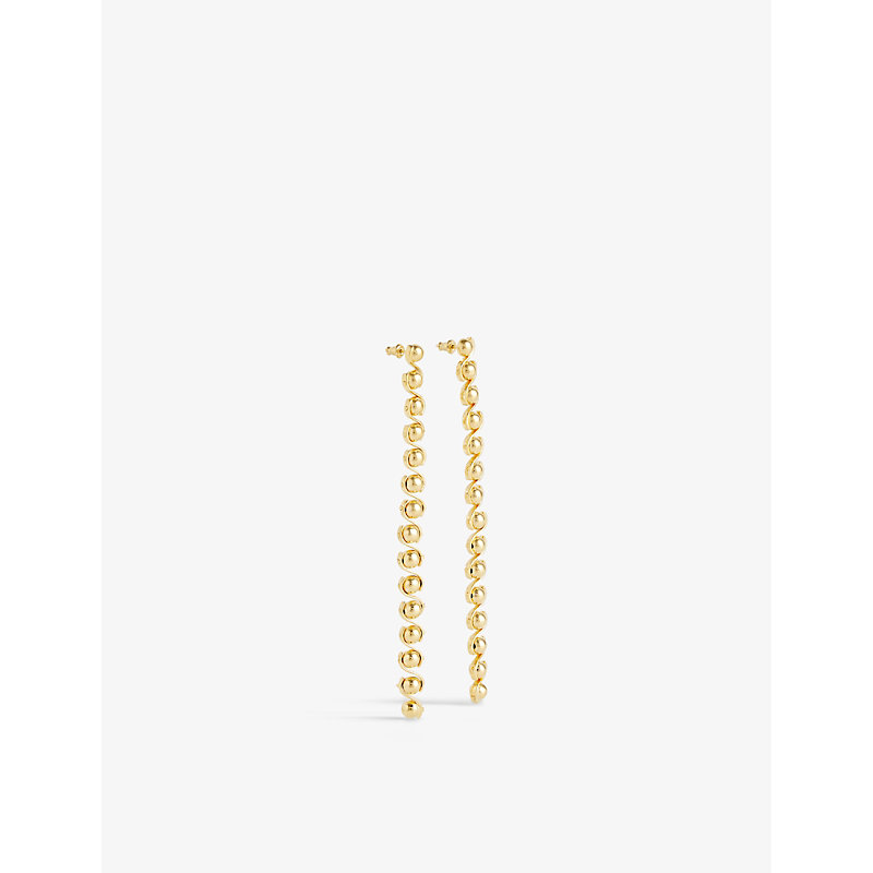 Shop Moya Victoria 18ct Yellow-gold Plates Brass Earrings