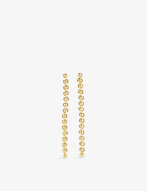 MOYA: Victoria 18ct yellow-gold plates brass earrings