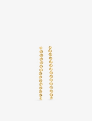 Moya Womens Gold Victoria 18ct Yellow-gold Plates Brass Earrings