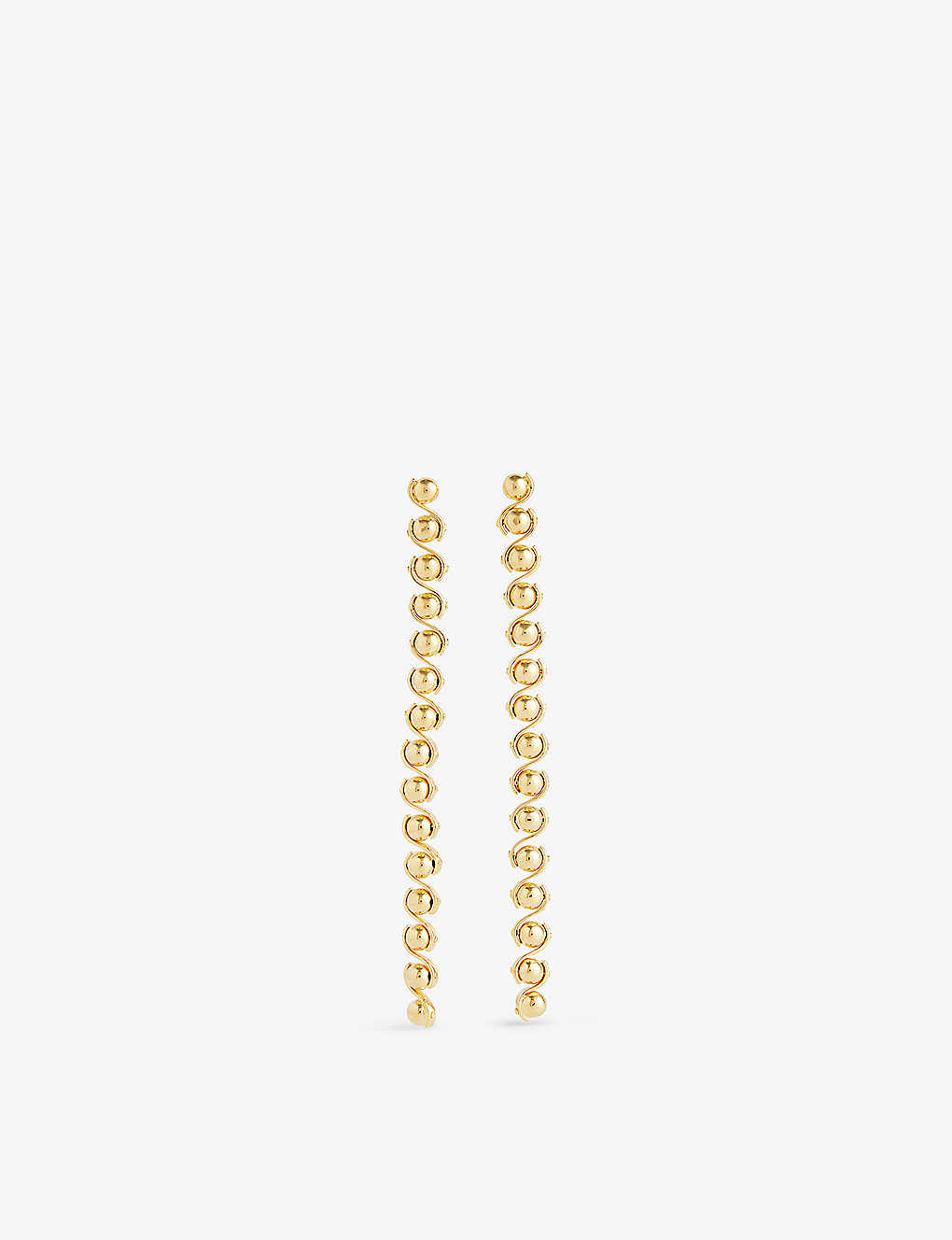 Moya Womens Gold Victoria 18ct Yellow-gold Plates Brass Earrings