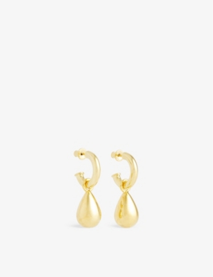 Shop Moya Womens Gold Alma 18ct Yellow-gold Plated Brass Earrings