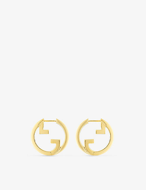 GUCCI: Blondie interlocking-G gold-toned metal earrings