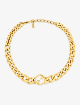 Shop Gucci Women's Yellow Gold Blondie Interlocking-g Gold-toned Metal Necklace