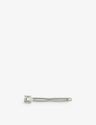 Shop Gucci Womens Silver Crystal-embellished Metal Hair Clip