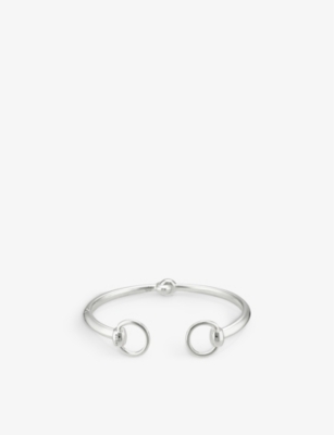 Gucci Horsebit Cuff Bracelet In Silver